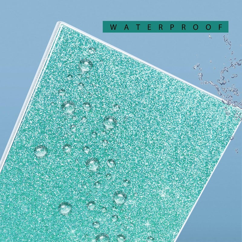 Nature Touch 3 Ring Binder, Glitter 1 Inch Organizer (10.5'' x 11.5'') Holds 8.5’’ x 11’’ Letter Size 300 Pages, Waterproof Durable View Binder, 1 Pack, Blue - Image 3